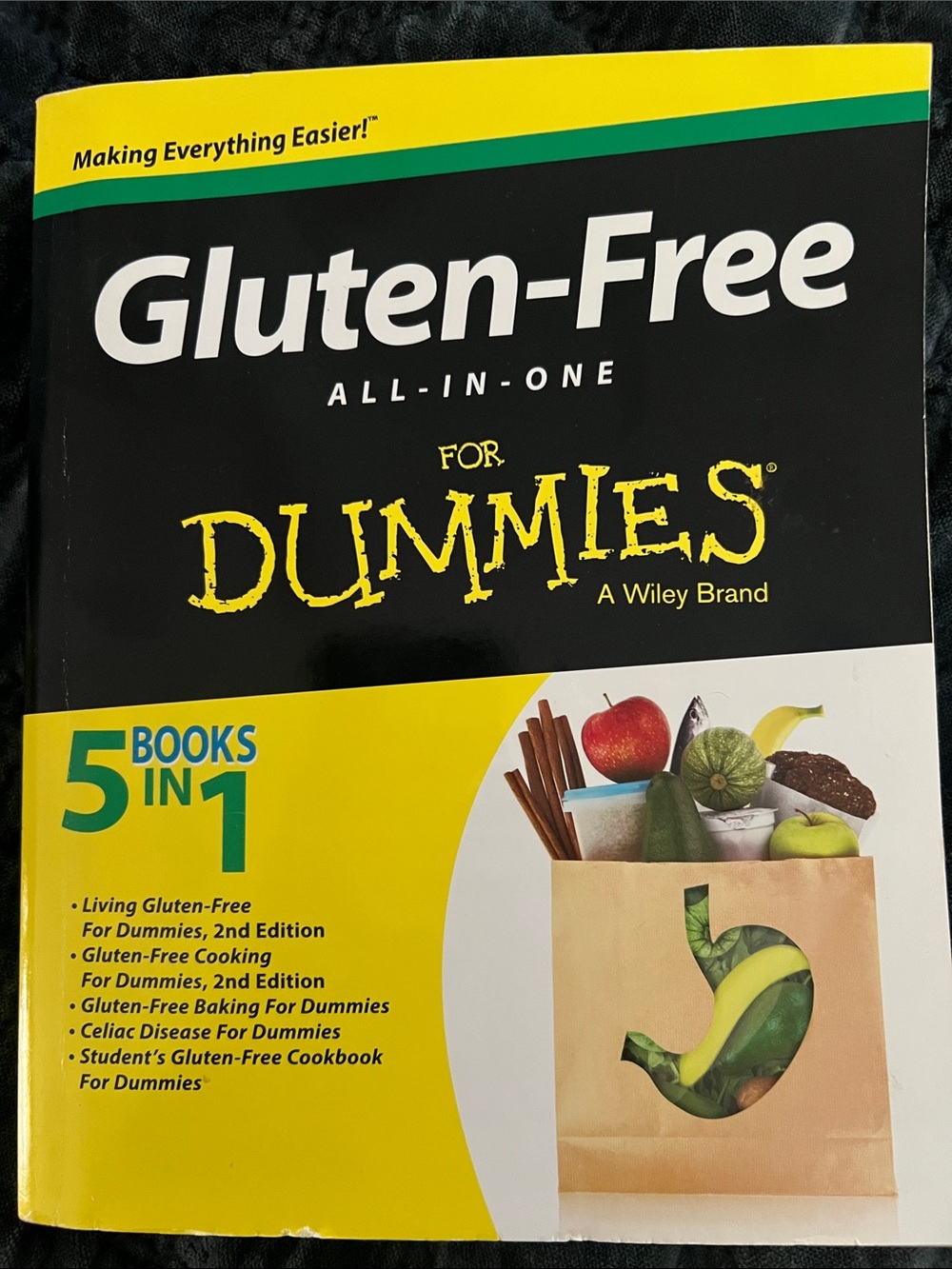 Gluten-Free For Dummies - Black & Yellow Cover